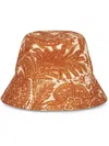 Etro Cappello Logo-embroidered Bucket Hat In Orange