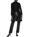 Etro Cappotto Wool Trench Coat In Black