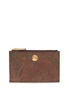 Etro Card Case In Brown