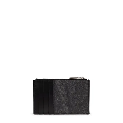 ETRO ETRO CARD HOLDER ARNICA AND LEATHER