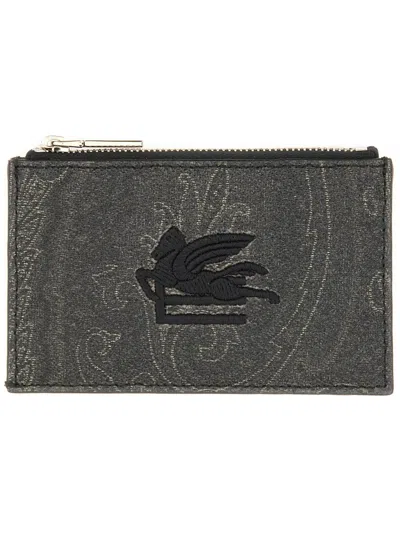 Etro Card Holder "arnica" With Pegasus
