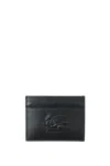 Etro Pegaso-motif Leather Cardholder In Black