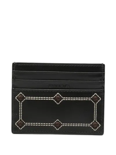 Etro Card Holder Leather + Embroidery 10