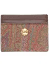 Etro Card Holder Paisley In Multi