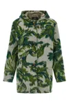 Etro Carded Wool Jacket Puffer Jackets Green In Green