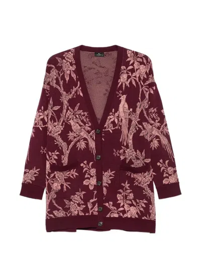 Etro Cardigan In Brown