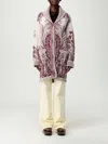 Etro Wool And Cotton Jacquard Maxi Cardigan In Multi