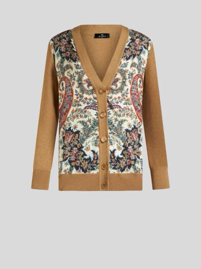 ETRO CARDIGAN WITH PAISLEY PRINT