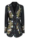Etro Floreal Print Black/multiclor Kimono In Black