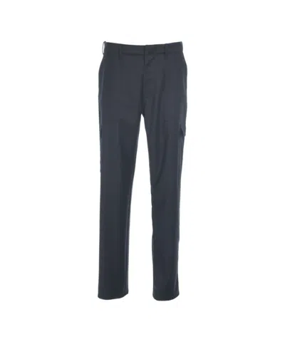 Etro Cargo Pocket Flannel Trousers For Men In Blue