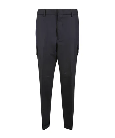 Etro Cargo-pockets Wool Tapered Trousers In Black