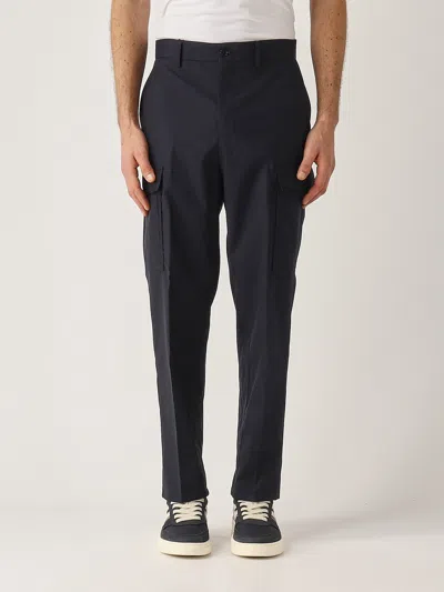 Etro Cargo Tapered Regular-fit Trousers In Blue