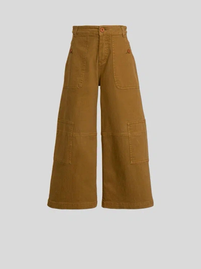 Etro Cargo Trousers For Children In Brown
