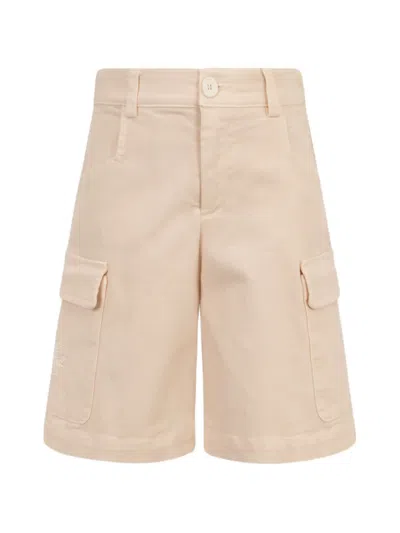 Etro Kids' Cargo-pocket Logo-patch Bermuda Shorts In Neutral