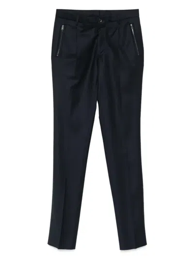 Etro Zip-pocket Pleated Trousers In Multi