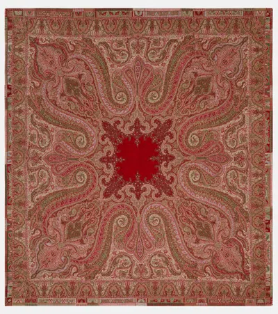Etro Carvin Paisley Wool Throw In Red