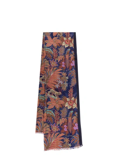 Etro Cashmere And Silk Scarf In Pink