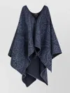 Etro Cashmere And Wool Draped Cape In Multi