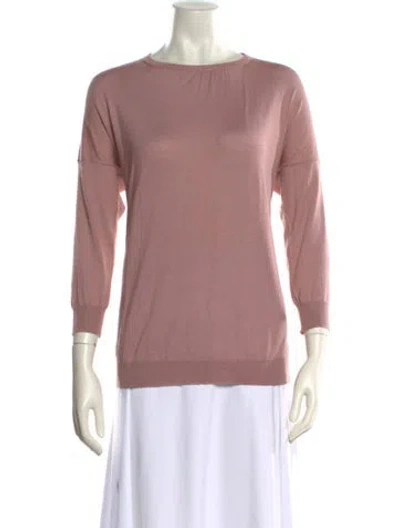 Pre-owned Etro Cashmere Bateau Neckline Sweater In Pink