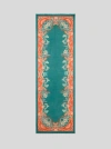 Etro Fringed Floral-border Scarf In Green