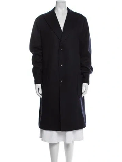 Pre-owned Etro Cashmere Coat In Blue