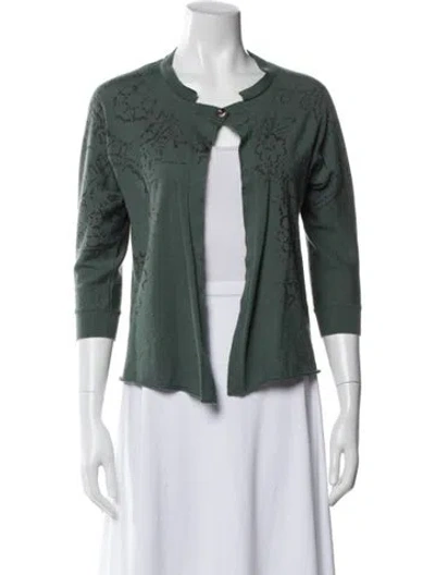 Pre-owned Etro Cashmere Crew Neck Sweater In Green