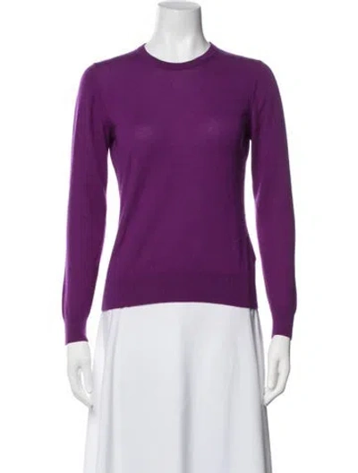 Pre-owned Etro Cashmere Crew Neck Sweater In Purple