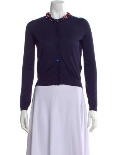 Pre-owned Etro Cashmere Crew Neck Sweater W/ Tags In Blue