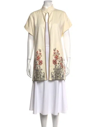 Pre-owned Etro Cashmere Floral Print Sweater In Neutrals