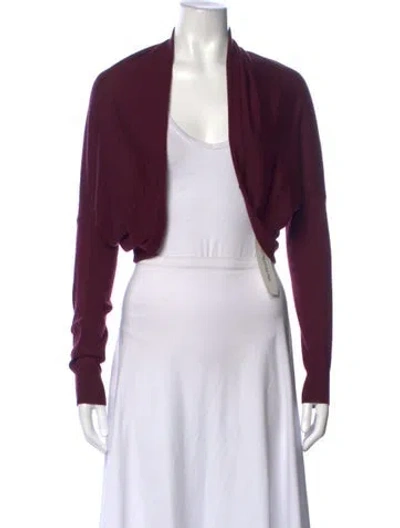 Pre-owned Etro Cashmere Open Front Sweater In Purple