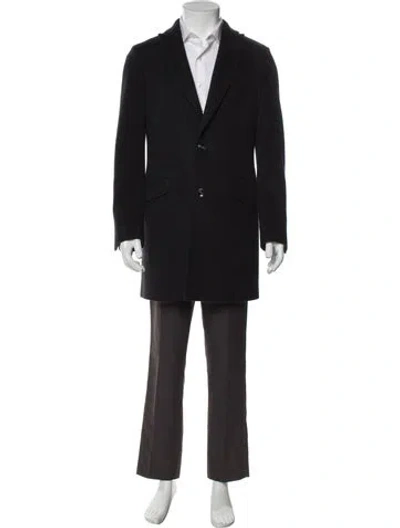 Pre-owned Etro Cashmere Overcoat In Gray