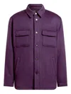 Etro Cashmere Patch-pocket Overshirt In Purple
