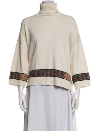 Pre-owned Etro Cashmere Patterned Sweatshirt In Neutrals