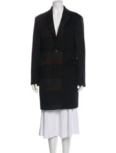Pre-owned Etro Cashmere Printed Coat In Black