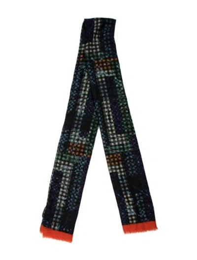 Pre-owned Etro Cashmere Printed Scarf In Black