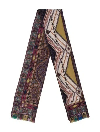 Pre-owned Etro Cashmere Printed Scarf In Multi