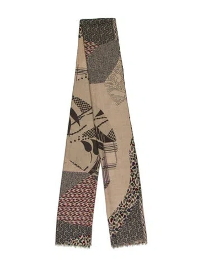 Pre-owned Etro Cashmere Printed Scarf In Neutral