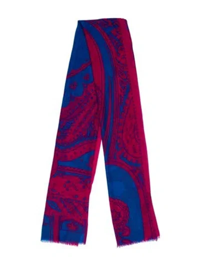 Pre-owned Etro Cashmere Printed Scarf In Pink