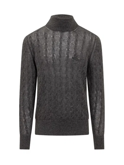 Etro Cashmere Pullover Turtleneck In Black