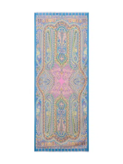 Etro Cashmere Scarf In Blue