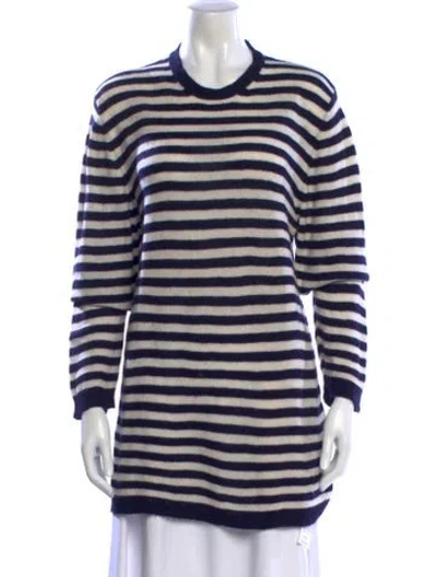 Pre-owned Etro Cashmere Striped Sweater In Blue