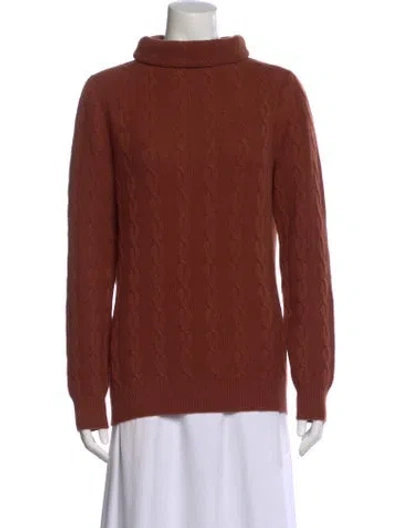Pre-owned Etro Cashmere Turtleneck Sweater In Burgundy