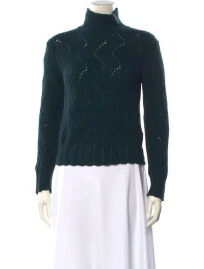 Pre-owned Etro Cashmere Turtleneck Sweater In Green