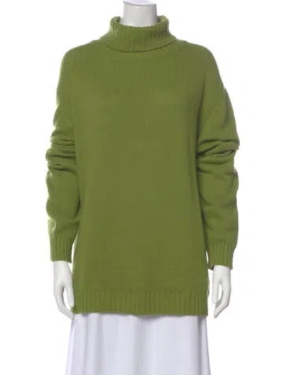 Pre-owned Etro Cashmere Turtleneck Sweater In Green