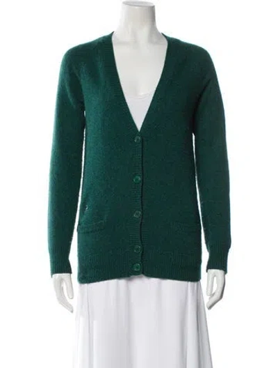 Pre-owned Etro Cashmere V-neck Sweater In Green