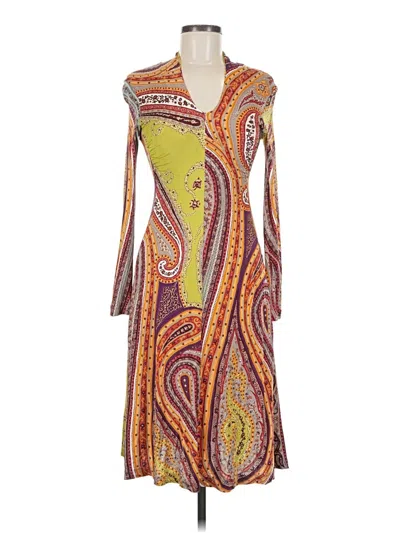 Pre-owned Etro Casual Dress In Orange