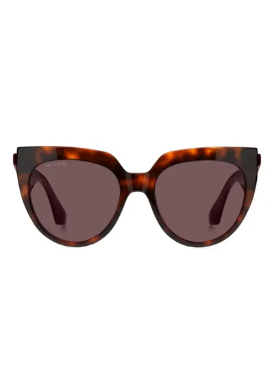 Etro Cat-eye Frame Sunglasses In Brown