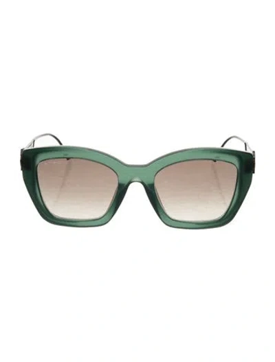 Pre-owned Etro Cat-eye Gradient Sunglasses In Green