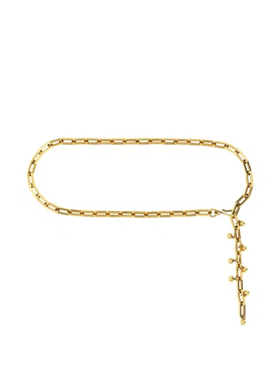 Etro Chain Beaded-detail Belt In Gold