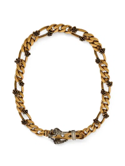Etro Chain Necklace With Paisley Buckle In Gold